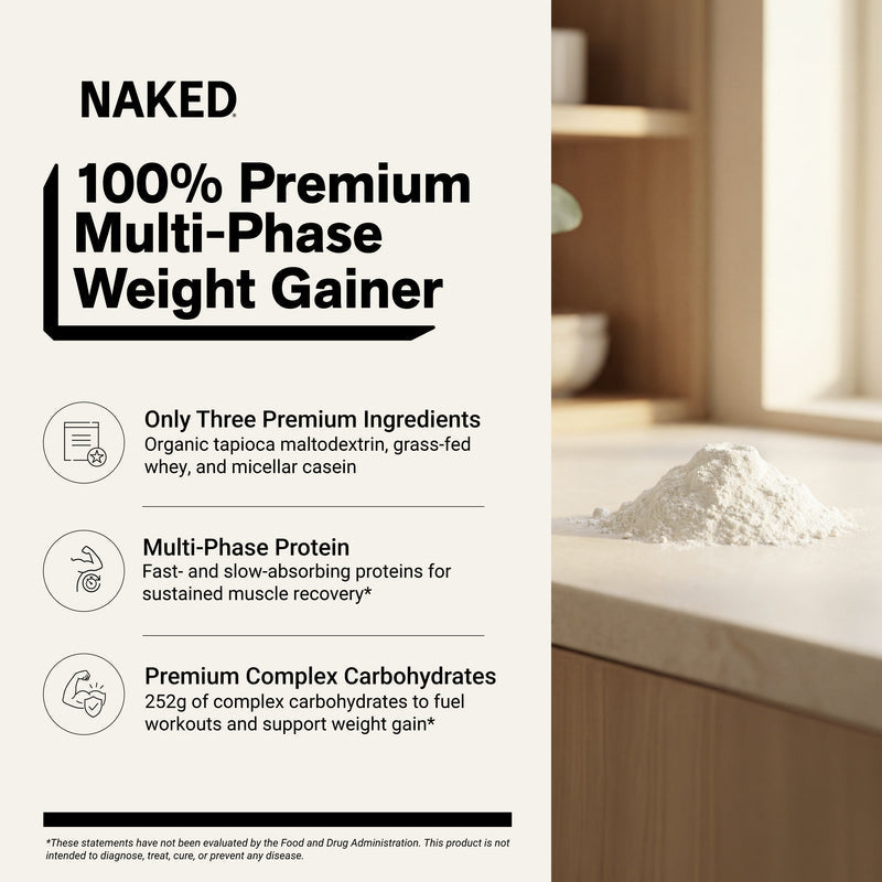 Mass Gainer Protein Supplement - Unflavored 12LB