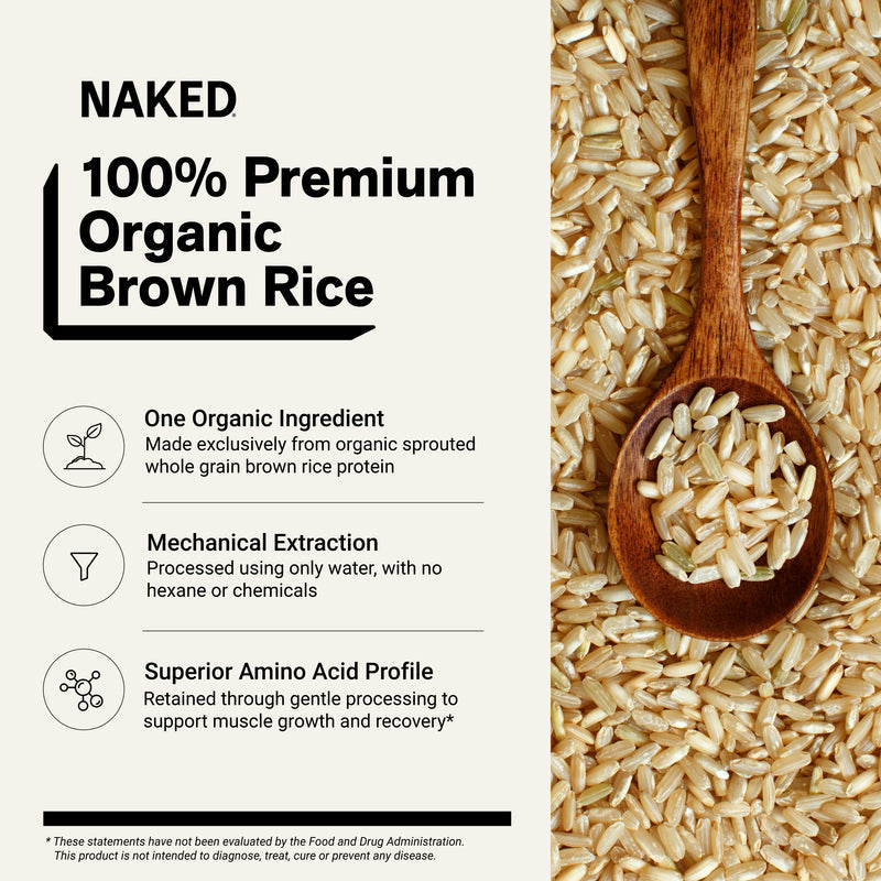 Organic Brown Rice Protein Powder 1lb - Unflavored 1LB