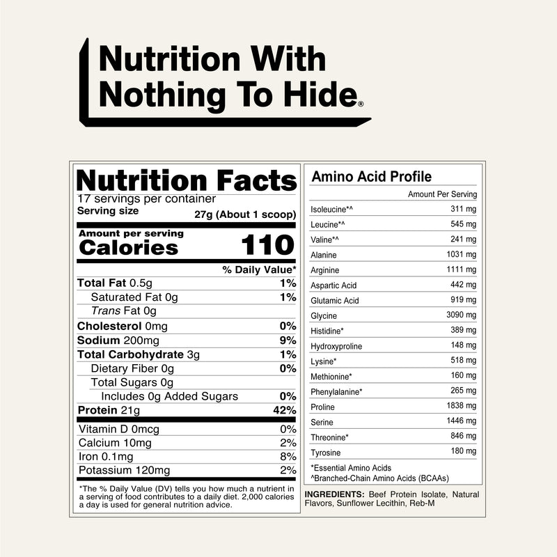 Vanilla Beef Protein Powder - Vanilla