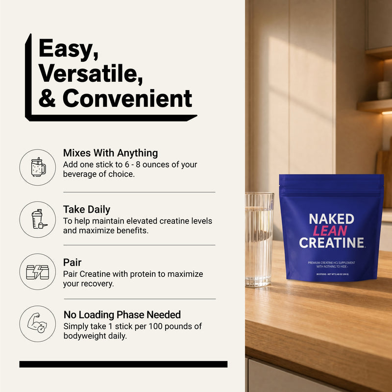 Creatine HCl Travel Packets - Stick Packs