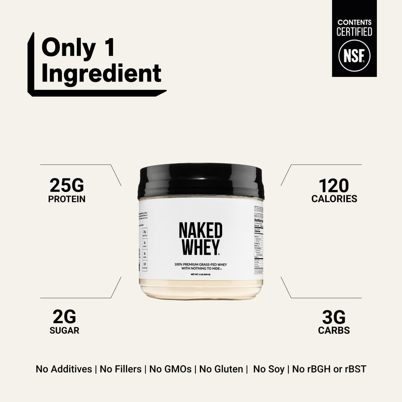 Grass Fed Whey Protein Powder - Unflavored